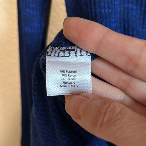 a.n.a Dark Blue Ribbed Tunic - Picture 5 of 7